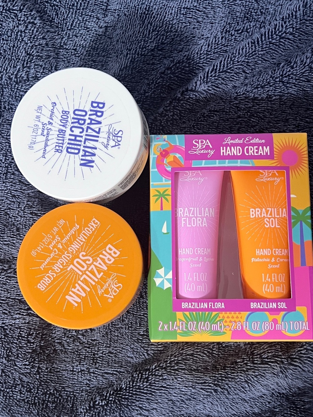 Spa Luxury Brazilian Flora & Sol Hand Cream Duo - Pink & Orange